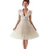 CHERRY LOVE Knee Length Petticoat 50S Vintage Underskirt 26inch Crinoline Petticoat Short Slips