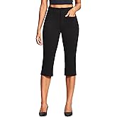 ISEEGZ 18'' Capri Pants for Women Slim Fit Women's Capris Stretch Dressy Capris Pant with Pockets Summer Work Casual