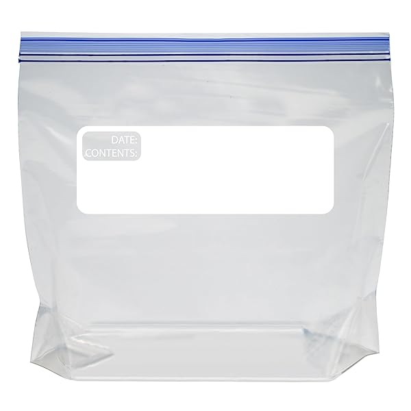 AMAZON BASICS FREEZER QUART BAGS, 120 COUNT (PREVIOUSLY SOLIMO)