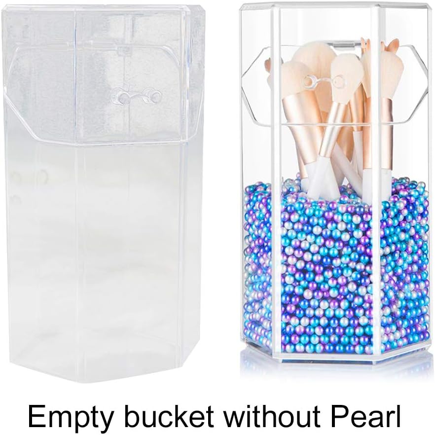 shengyuze Cosmetic Brush Storage Box Clear Dustproof Cosmetic Makeup Brush Storage Case Holder Box Desk Organizer