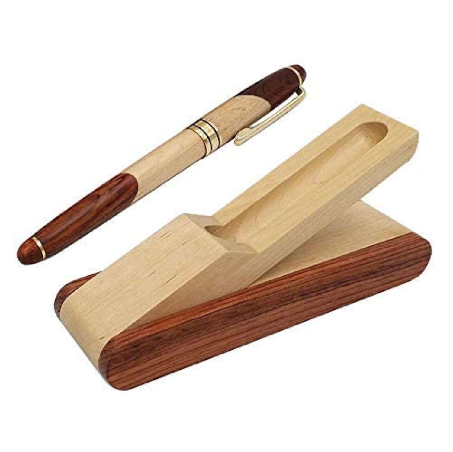 LHKJ Wooden Signing Pens Fine Nib with Case 100% Handcrafted Wooden Handicraft Article Full Wooden Box Gift for Business or Signature