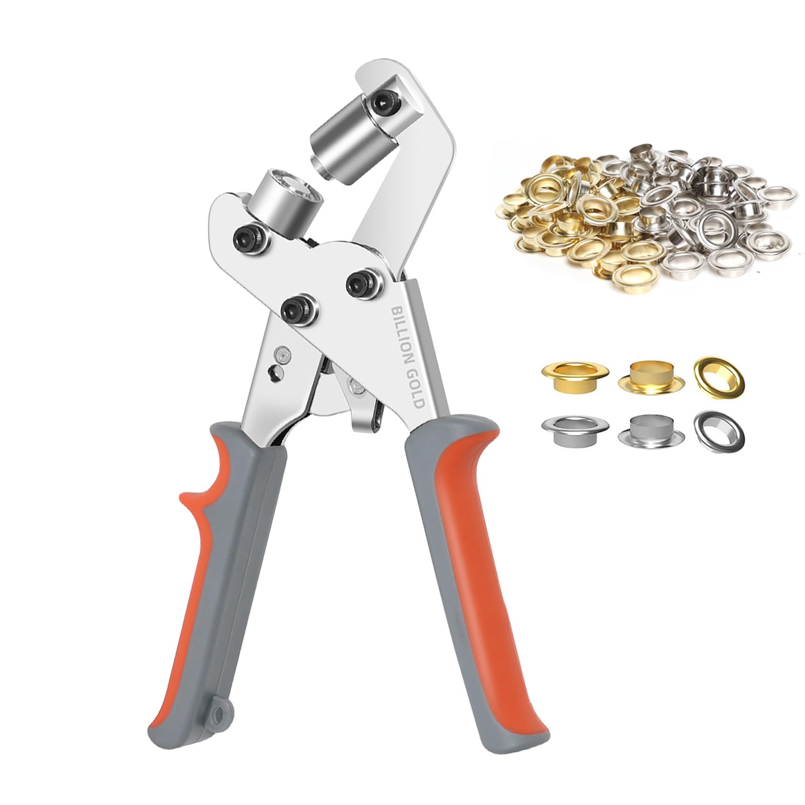 Photo 1 of Grommet Tool Kit, BILLION GOLD Handheld Grommet Tool, Portable Eyelet Kit with 500PCS 3/8 Inch Grommets for Fabric, Tarps, Paper Crafts, Canvas, Banner