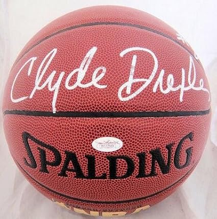 clyde drexler signed basketball