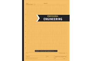 Professional Engineering Notebook: Engineering Student Notebook, Grid Paper Notebook 8.5 x 11, 109 Pages, 5 Squares Per Inch
