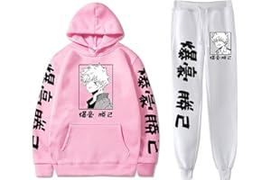 Vivimeng Anime Hoodies and Sweatpants Mens Womens Cosplay Hooded Sweatshirts Tracksuits Suit