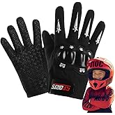 J10C Kids Dirt Bike Gloves, Pro-Grade Protection for Children's Mini Motorcycle, BMX, ATV, MTB - Breathable Full Finger Cycling Gloves