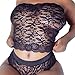 TATGB Plus Size Lingerie Corset Lace Flowers Push Up Top Bra+Briefs Hot Set