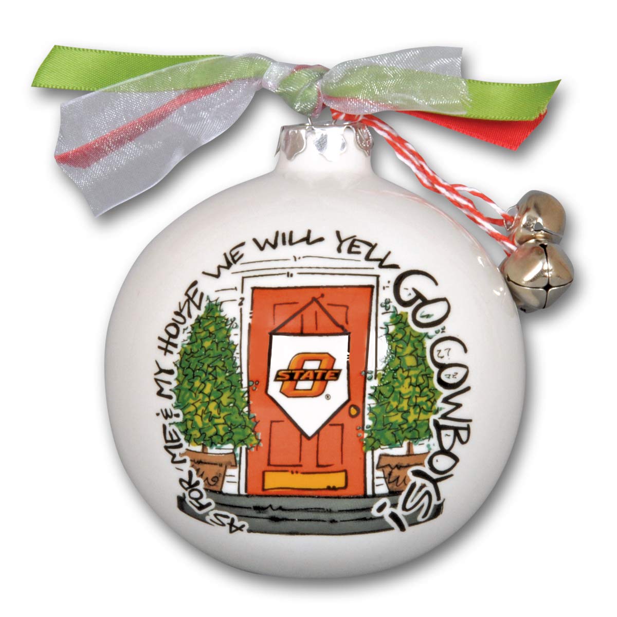 View 1 of "As For Me And My House" Holiday Ornament (Oklahoma State Cowboys)