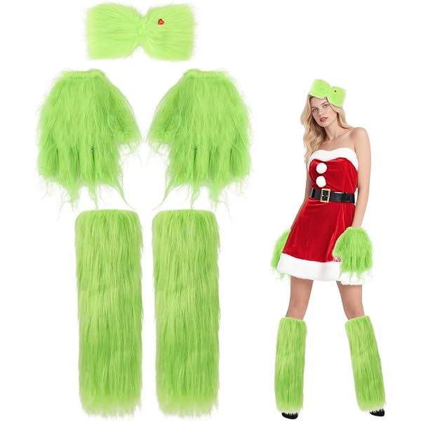 Amazon.com: Shihanee 4pcs Christmas Green Big Furry Monster  display picture 2