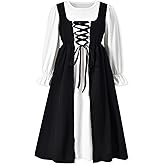 HIHA Girls Renaissance Dress Medieval Princess Dresses Size 4-12