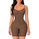 FeelinGirl Butt Lifter Shapewear Full Body Shaper for Women Tummy Control Shapewear Thigh Slimmer Brown 5XL/6XL
