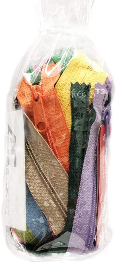 Fashion Trends YKK® #4.5 Handbag Long Pull Zippers Sewer Crafter's Special - Made in USA (18 Inch 10 Zippers, Assorted Season Colors)