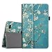 Fintie Folio Case for Amazon Fire (Previous 5th Generation, 2015 7 inch) - Slim Fit Premium Vegan Leather Standing Protective Cover, Blossom
