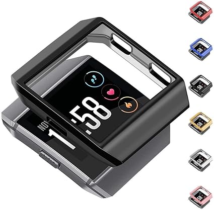 Compatible Fitbit Ionic Case Protector greatgo Soft Shock Proof Protective Slim Frame Durable Cover Accessories for Ionic smartwatch Women Men ...
