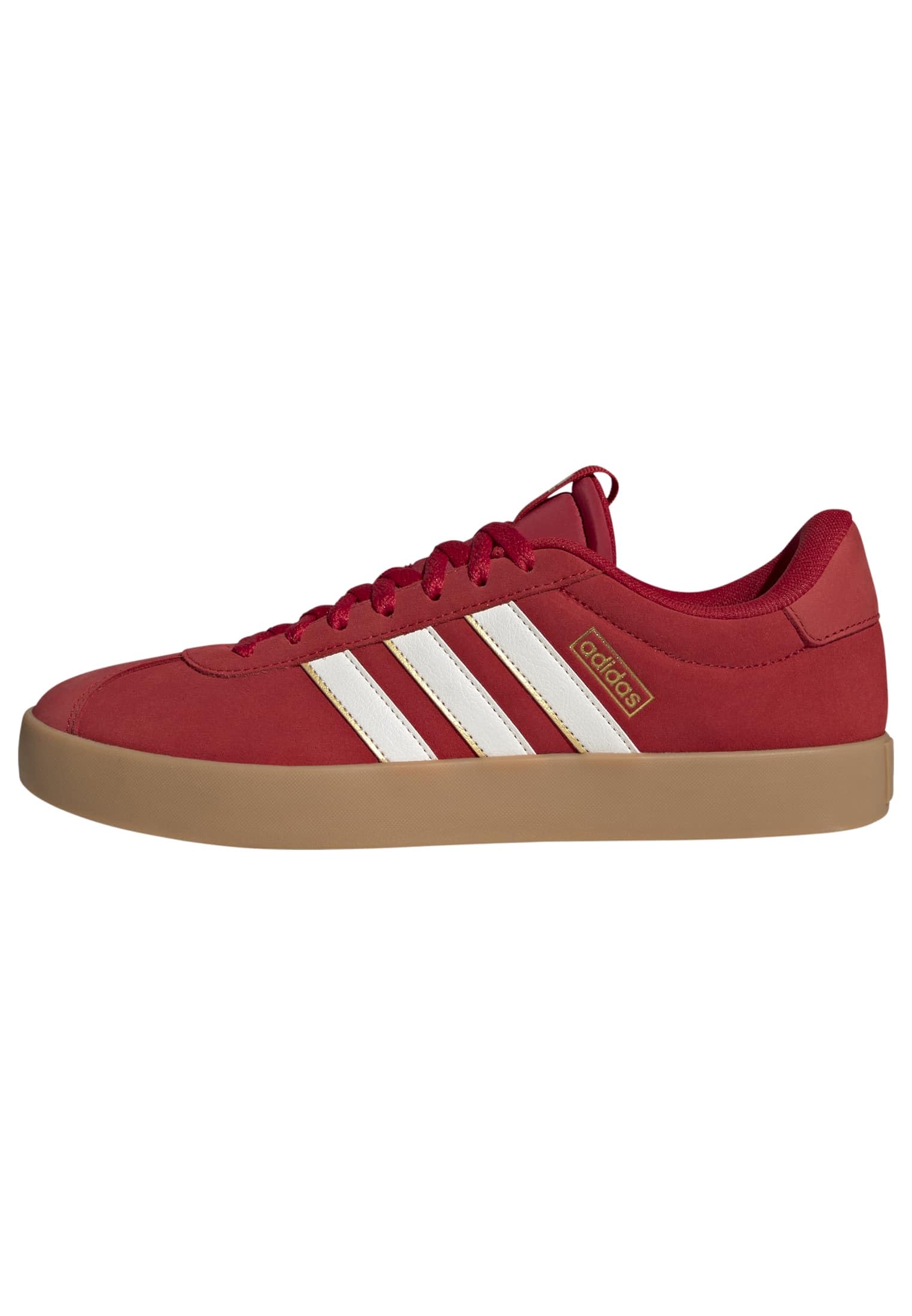adidas Men's VL Court 3.0, Better Scarlet/White/Gold Metallic, 6.5 Image