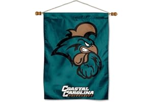 COLLEGE FLAGS & BANNERS CO. Coastal Carolina Chanticleers Banner with Hanging Pole