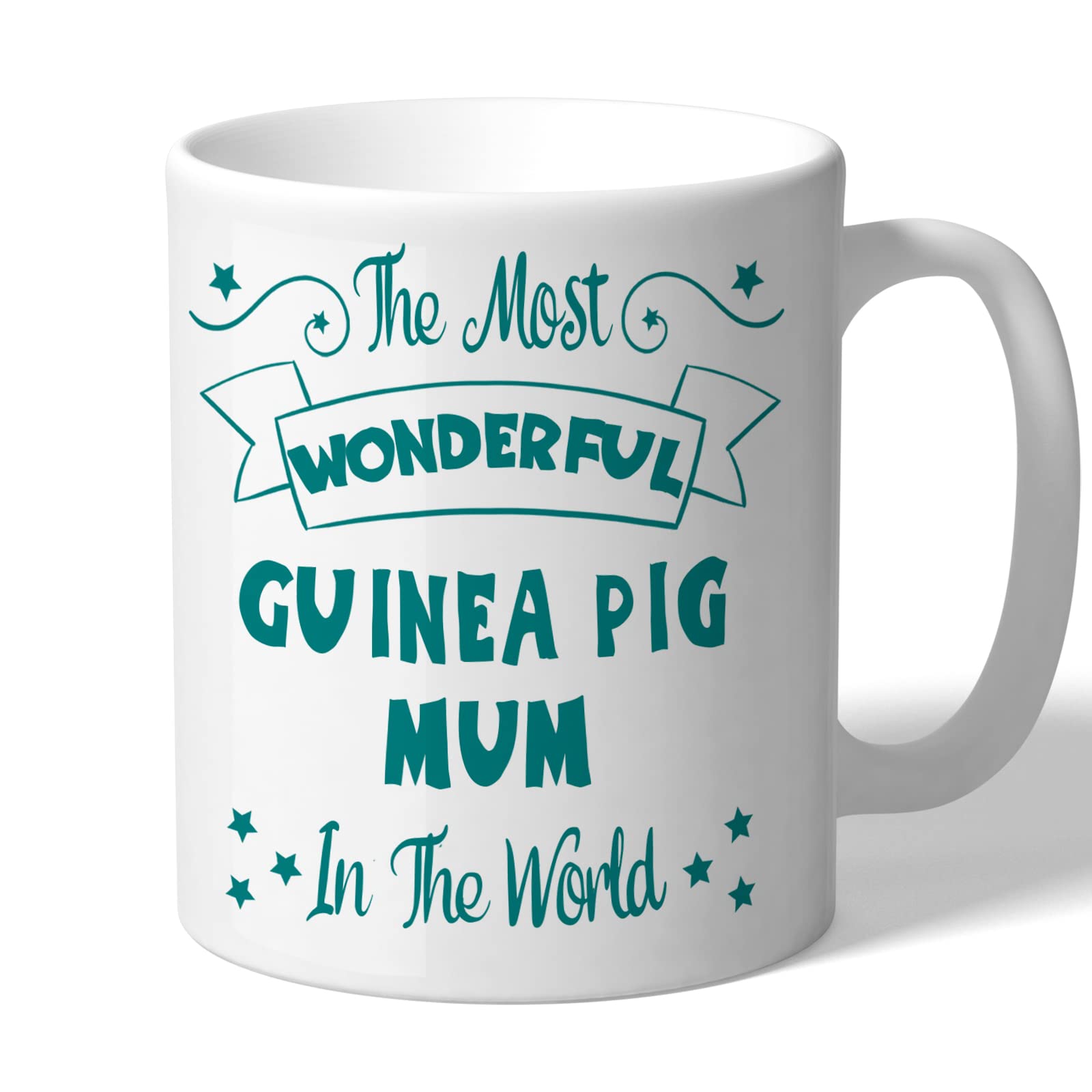 Dog Lovers Collection Guinea Pig Mum Mug - Pawsome - Guinea Pig Gifts (Teal Print)