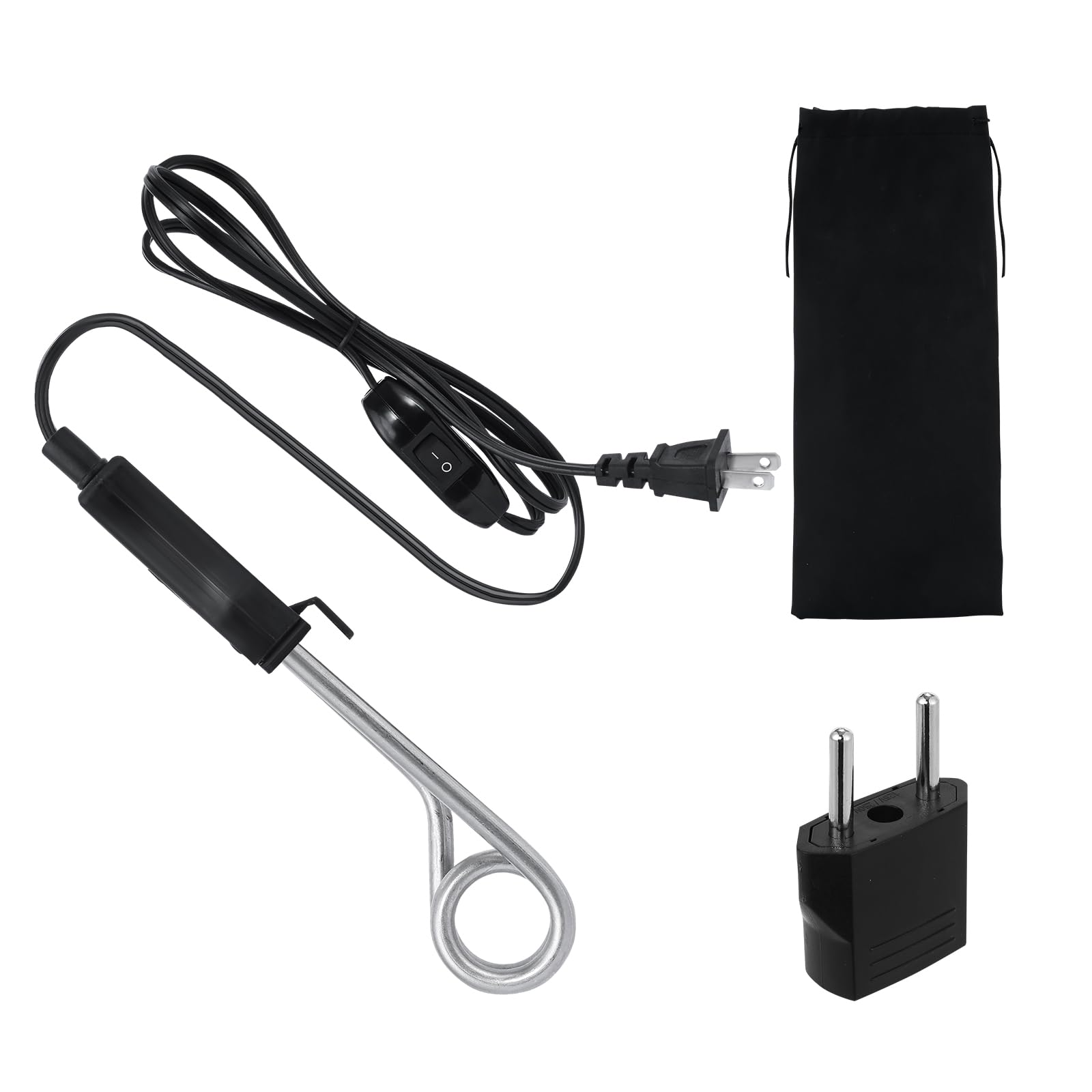 Photo 1 of Portable Immersion Cup Mug Water Heater Traveling/Camping Accessories - 300W with On/Off Switch - 120/240V Dual Voltage Travel Adapter - Electric Kettle Alternative - Warmer for Tea Coffee Hot Drinks