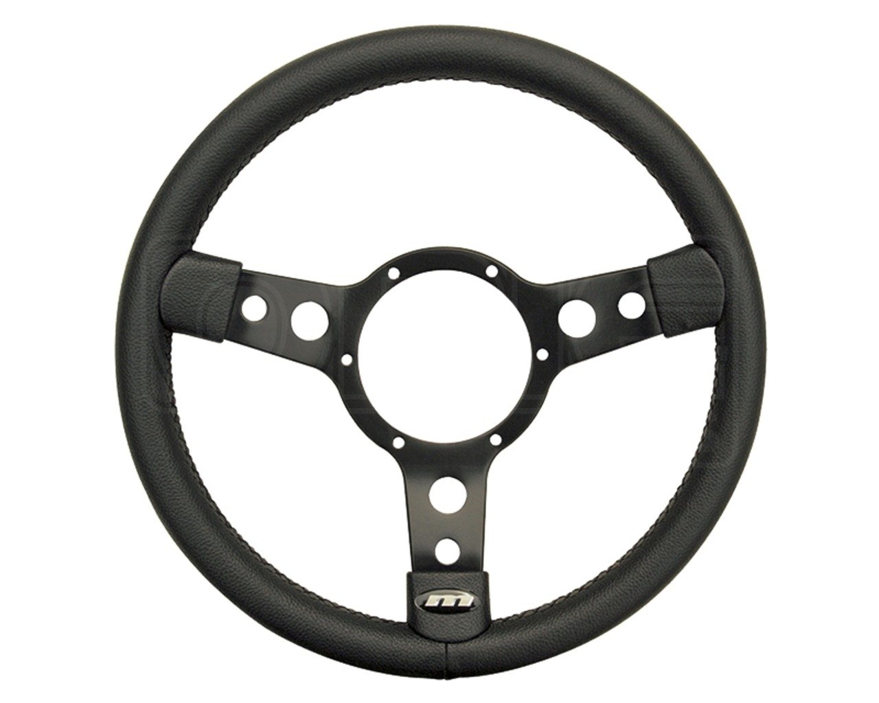 Mountney 43SBLB Semi - Dished 3 Spoke, Black Leather