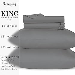 URBANHUT 100% Cotton King Size Bed Sheets