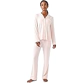 Cozy Earth 100% Viscose From Bamboo Long Sleeve Pajama Set For Women - Button-Up Sleepwear