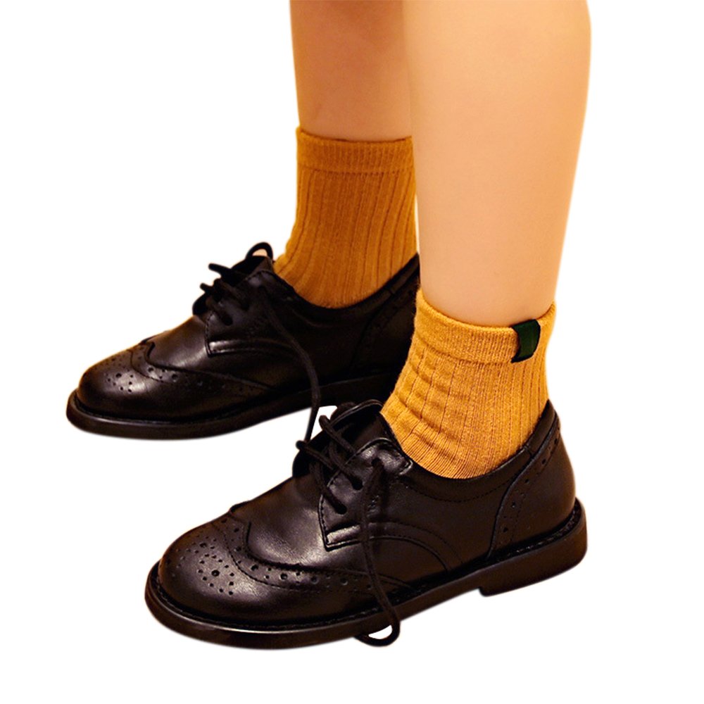 Kids Boys and Girls Athletic Crew Cotton Socks for Toddlers Preschool Non Skid Sports Ankle Seamless Sock 5 pairs