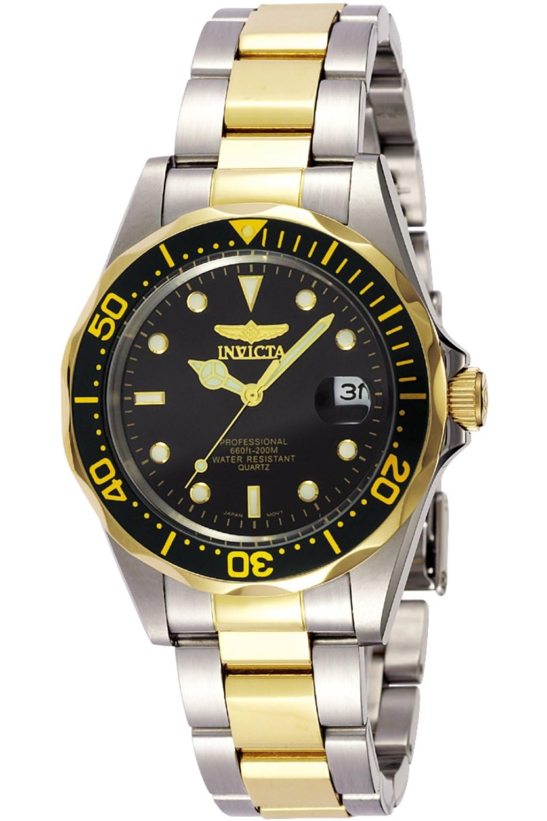Invicta Pro Diver 8934 Watch - Waterproof - Analogue - Quartz Movement - stainless steel with Black dial - 37mm — image 1