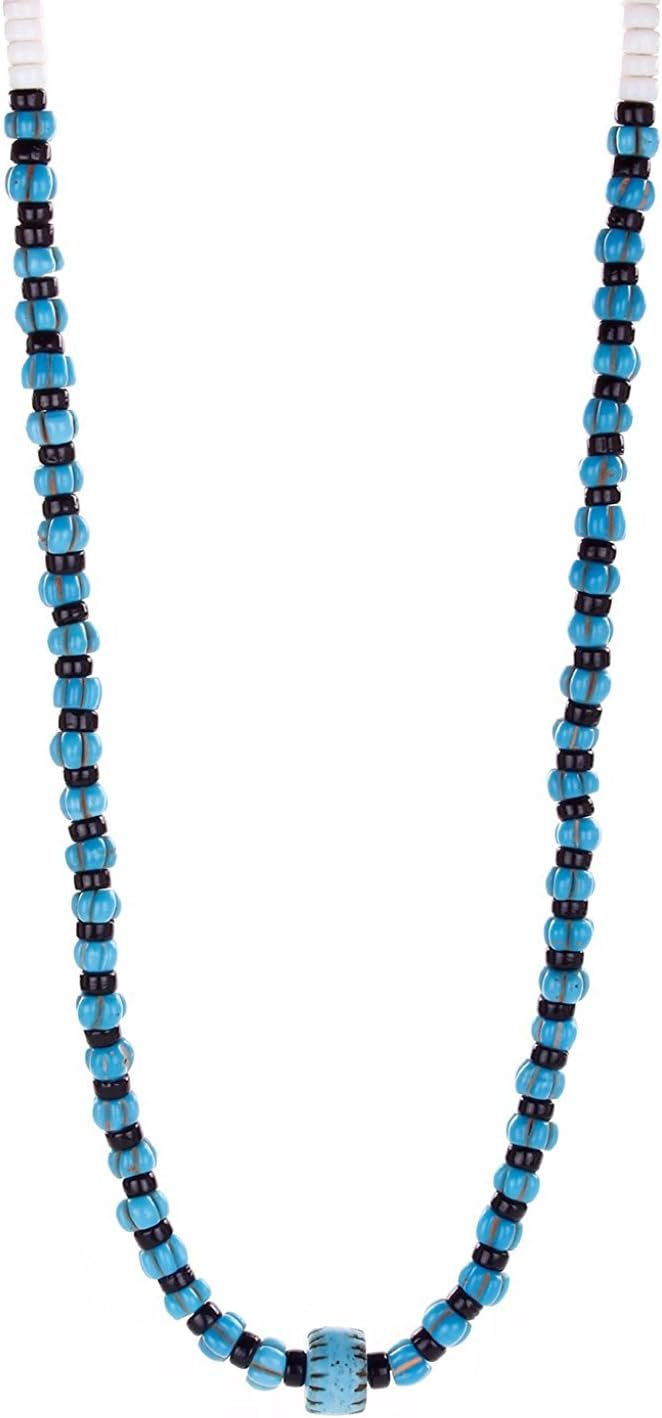 Tribes India Blue Beads Strand Necklace for Women