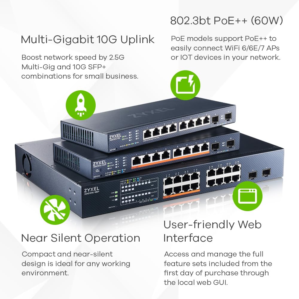 Mua ZYXEL 8-Port Multi-Gig 2.5G PoE Switch | Cloud/Smart Managed | 8X ...