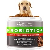 PawMedica Dog Probiotics Chews with Digestive Enzymes, 60 Count | Prebiotic &amp; Probiotic Blend That Helps Support Gut Health, Made in USA