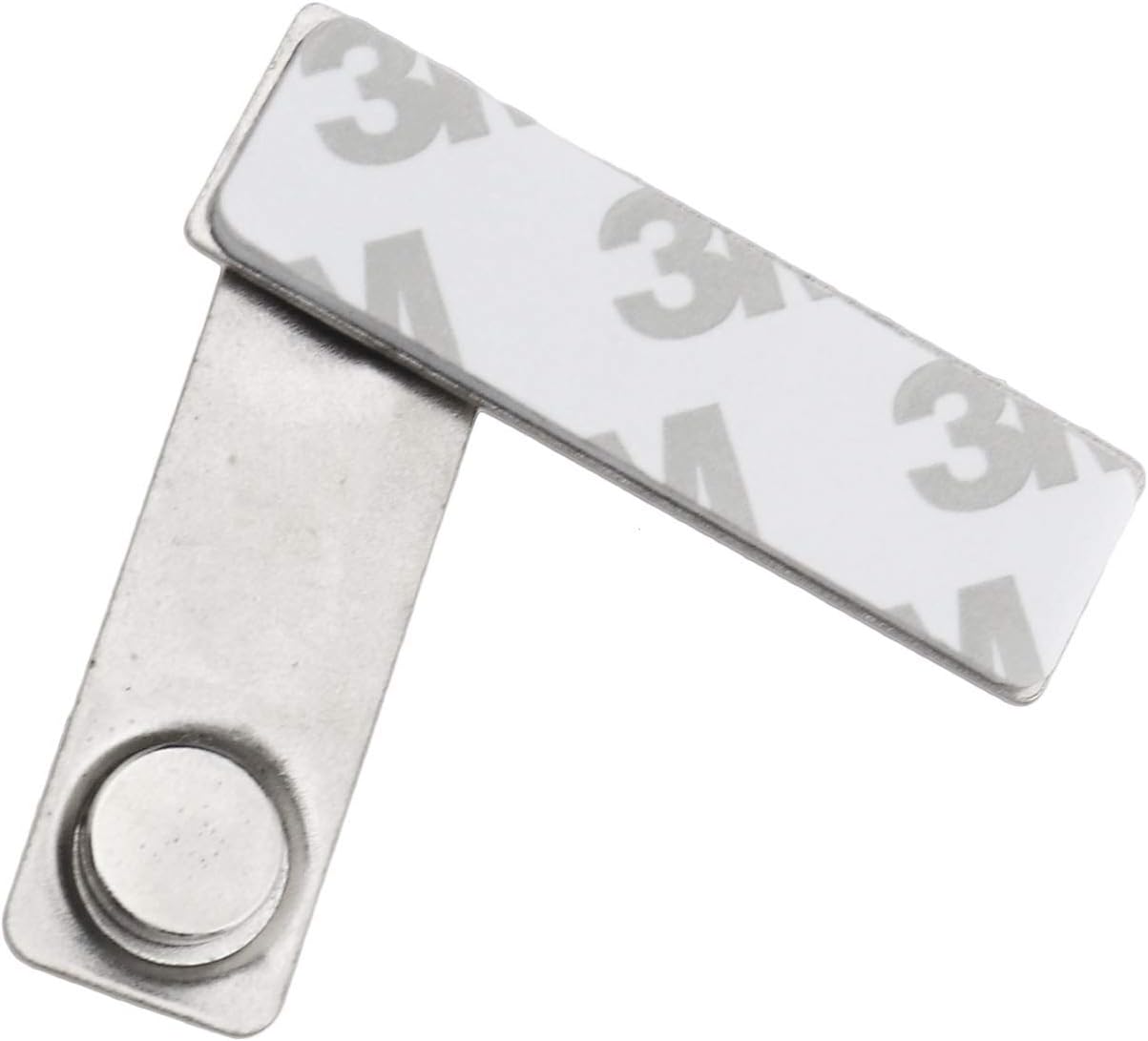 ENET 10 Magnetic Name Badge ID Holders Metal 45mm x 13mm, Silver - Image 3