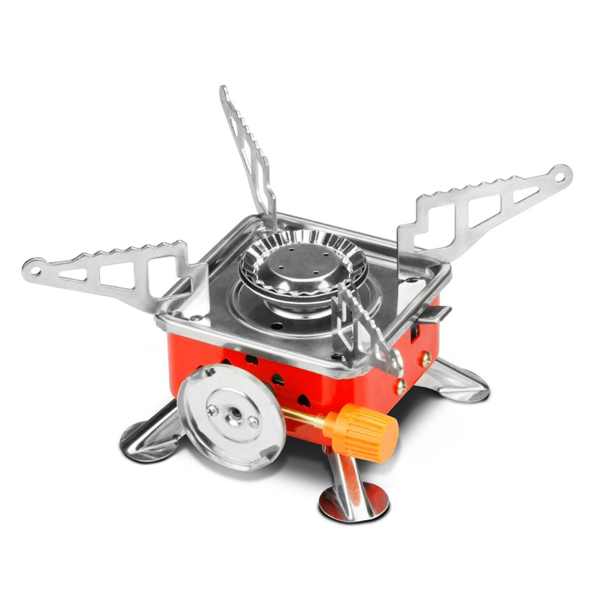XUELIEE Ultralight Mini Portable Outdoor Backpacking Camping Stove with Piezo Ignition Stent