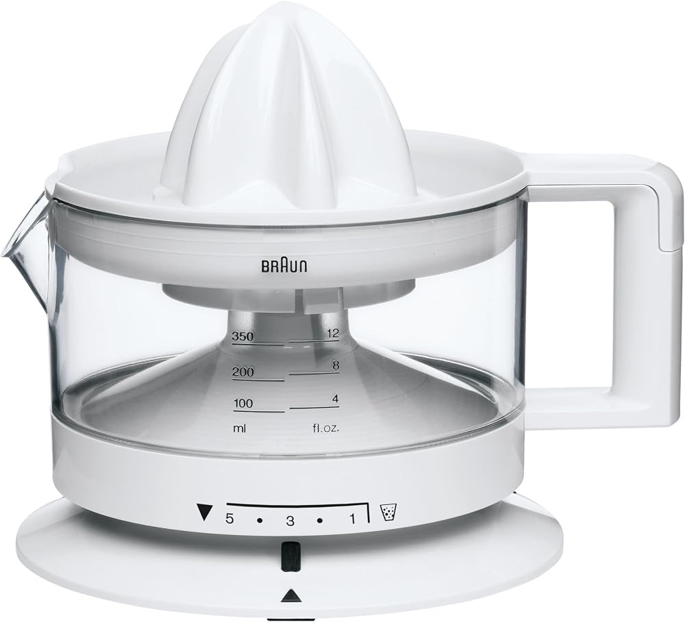 Braun Citrus Press CJ3000 Electric 350 ml Bowl Adjustable Pulp Control