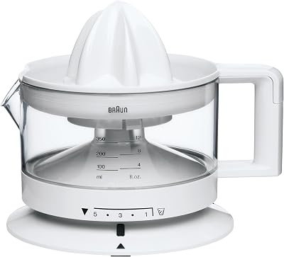 Braun Citrus Press CJ3000 Electric 350 ml Bowl Adjustable Pulp Control