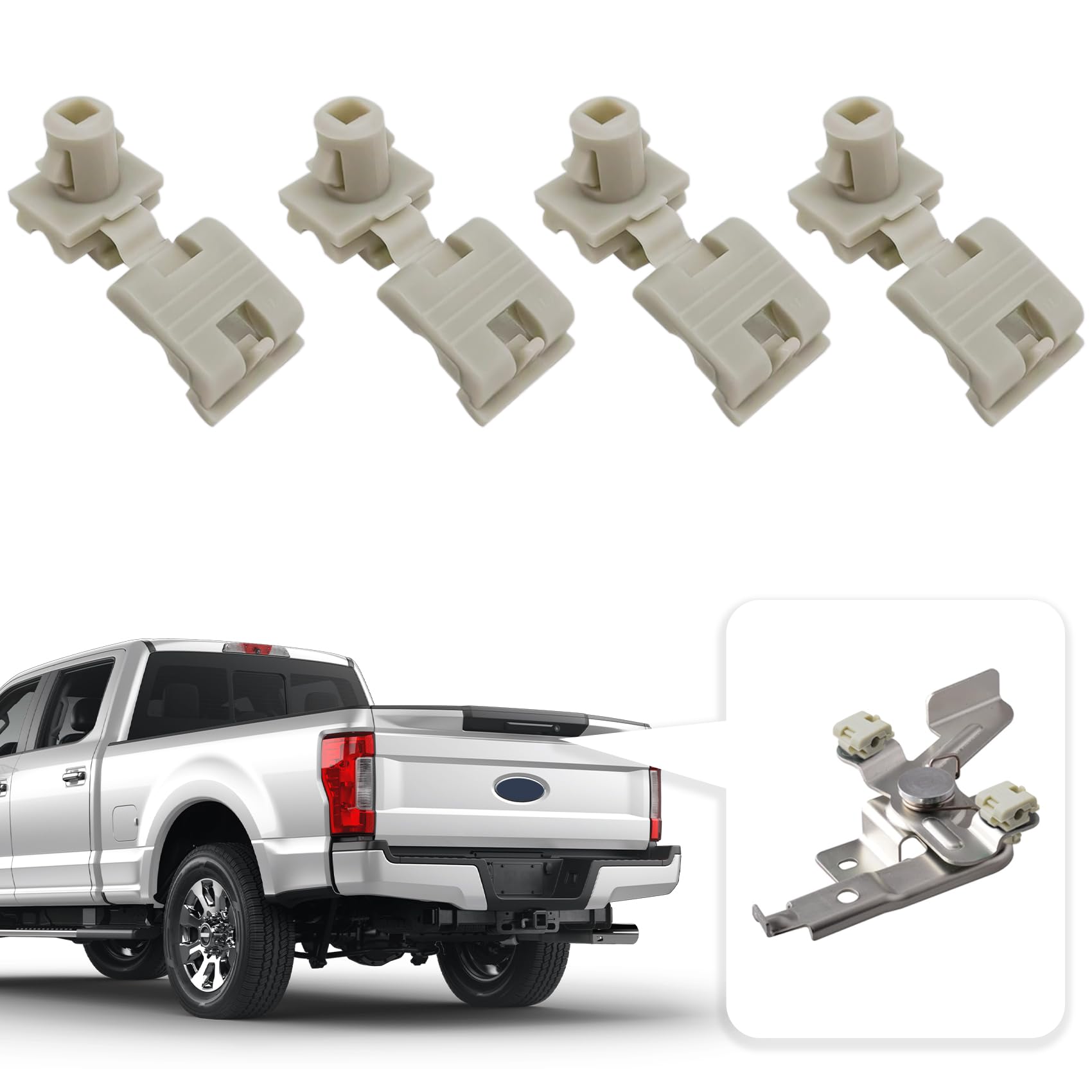 Photo 1 of QZTYTY 4PCS Tailgate Door Lock Rod Latch Clips, Car Door Lock Rod Clips, Compatible with Ford F150 F250 F350 Super Duty, Replaces #16629990 16675980