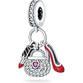 KUNSIR Charms Beads fits Pandora Charm bracelets for Woman 925 Sterling Silver Dangle Pendant Bead Jewelry Beads Gifts Happy Birthday Charms for Women Bracelet&Necklace