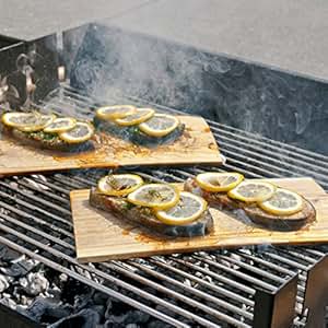 BBQ-Devil set 2x Tablas de Madera de Cedro para Barbacoa: Amazon.es: Hogar