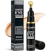 VELAMO ADVANCED Luminous Eye Corrector SPF 41: Under Eye Color Corrector for Dark Circles, Fine Lines & Puffiness - Hydrating Anti Aging Eye Cream with Ceramides Complex - Medium, 0.34 FL OZ/10mL