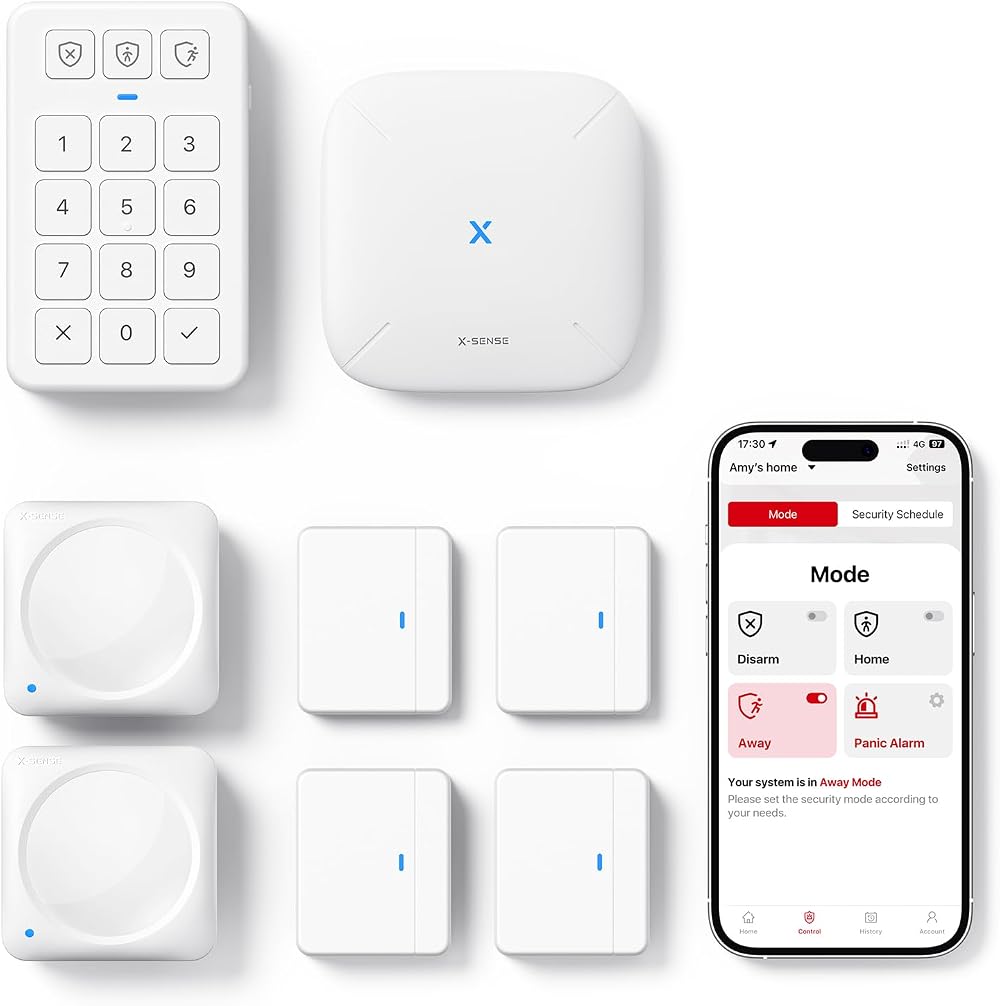 X-Sense AS08 Wireless Home Security System with 4 Doors 2 Motion Sensors 1