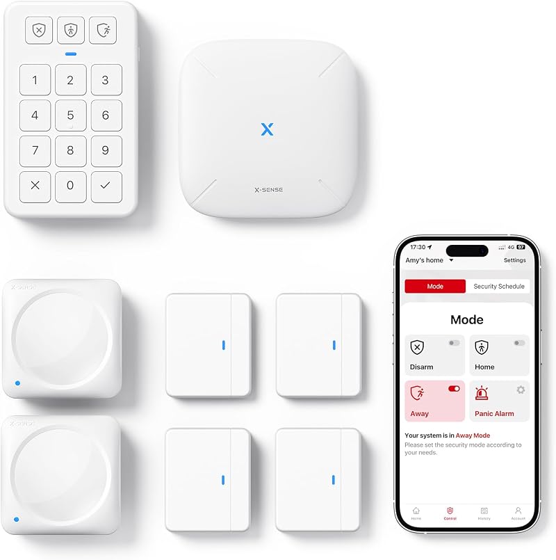 X-Sense AS08 Wireless Home Security System with 4 Doors 2 Motion Sensors 1