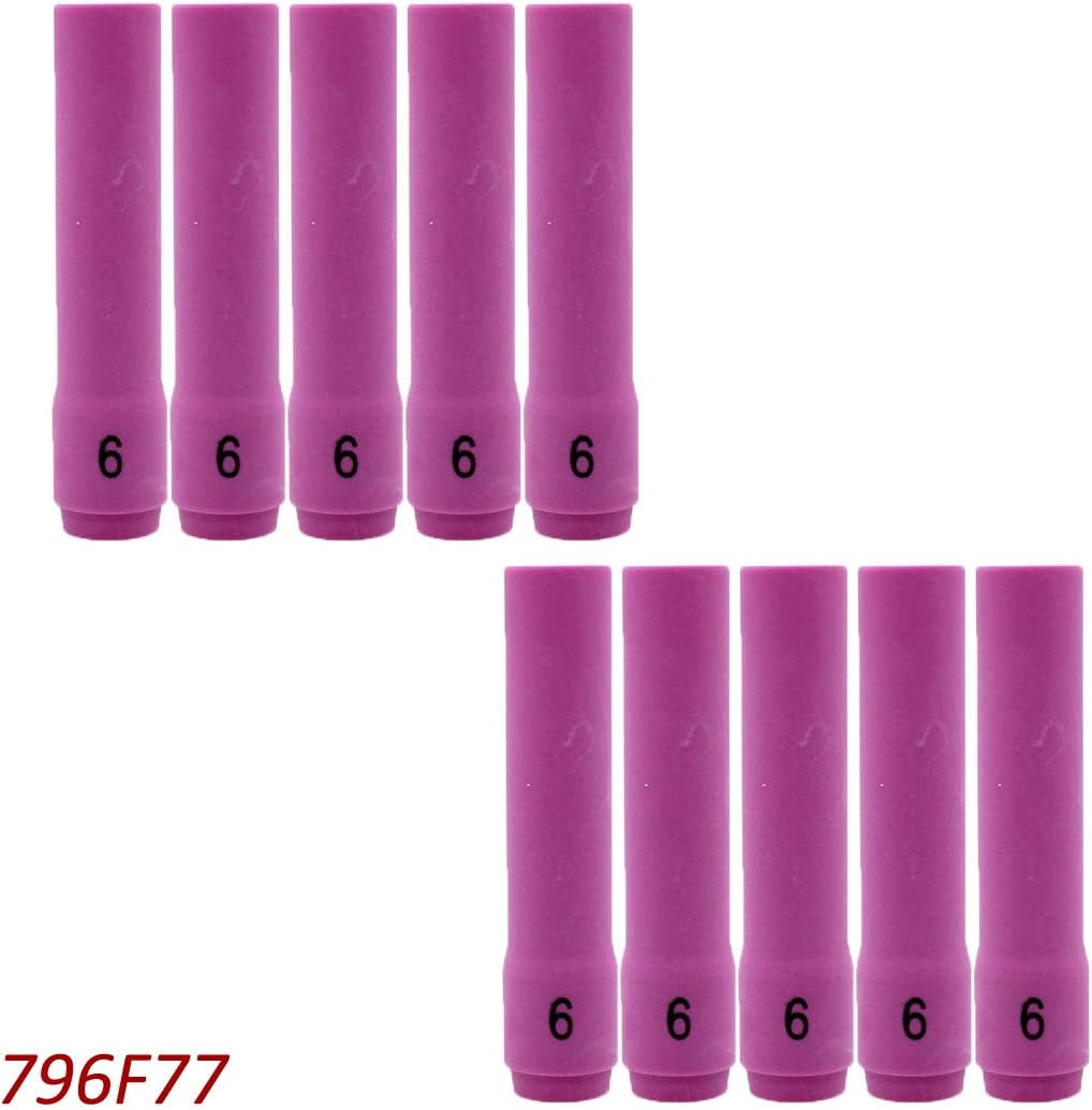 W.S WP9 WSP20 WP25 796F77 No.6 TIG Nozzle 3/8in 10mm fit TIG Welding Torch Consumables 10pcs
