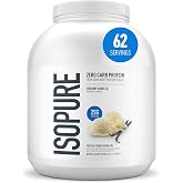 Isopure Zero Carb Whey Isolate Protein Powder, Creamy Vanilla 4.5 LB | 25g Protein Per Serving, 100% Whey Protein Isolate, Gluten Free, with Added Vitamins for Immune Support &amp; Muscle Recovery