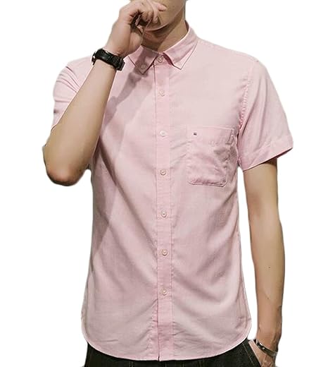 mens short sleeve denim button down