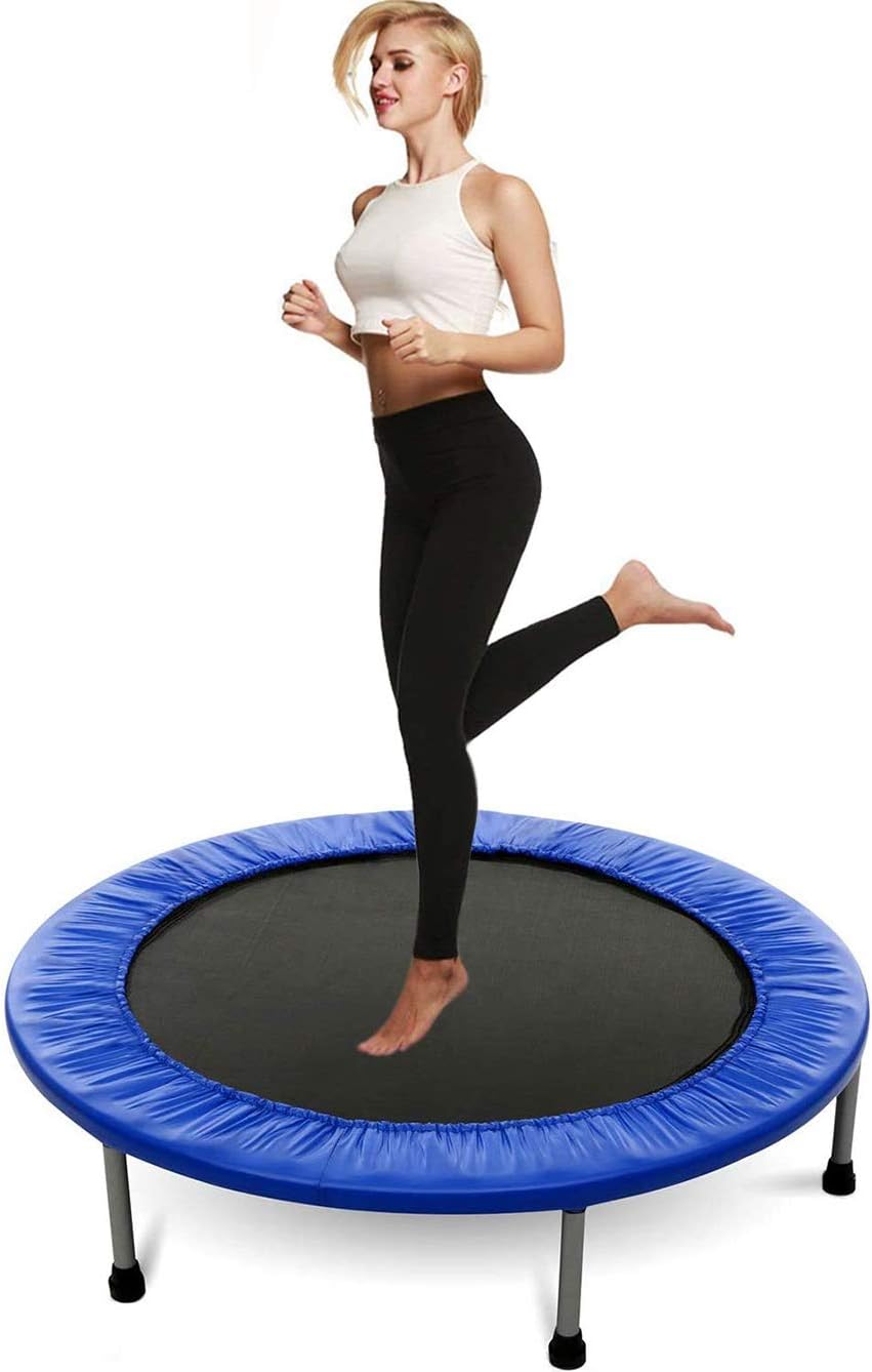 DING 39.3 Inch Mini Exercise Trampoline for Adults or Kids Indoor Fitness Rebounder Trampoline with Safety Pad Max Load 220LBS