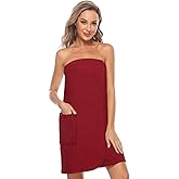 Knuffnee Women's Bath Wrap Towel Shower Spa Body Wrap Adjustable Closure Bathrobe