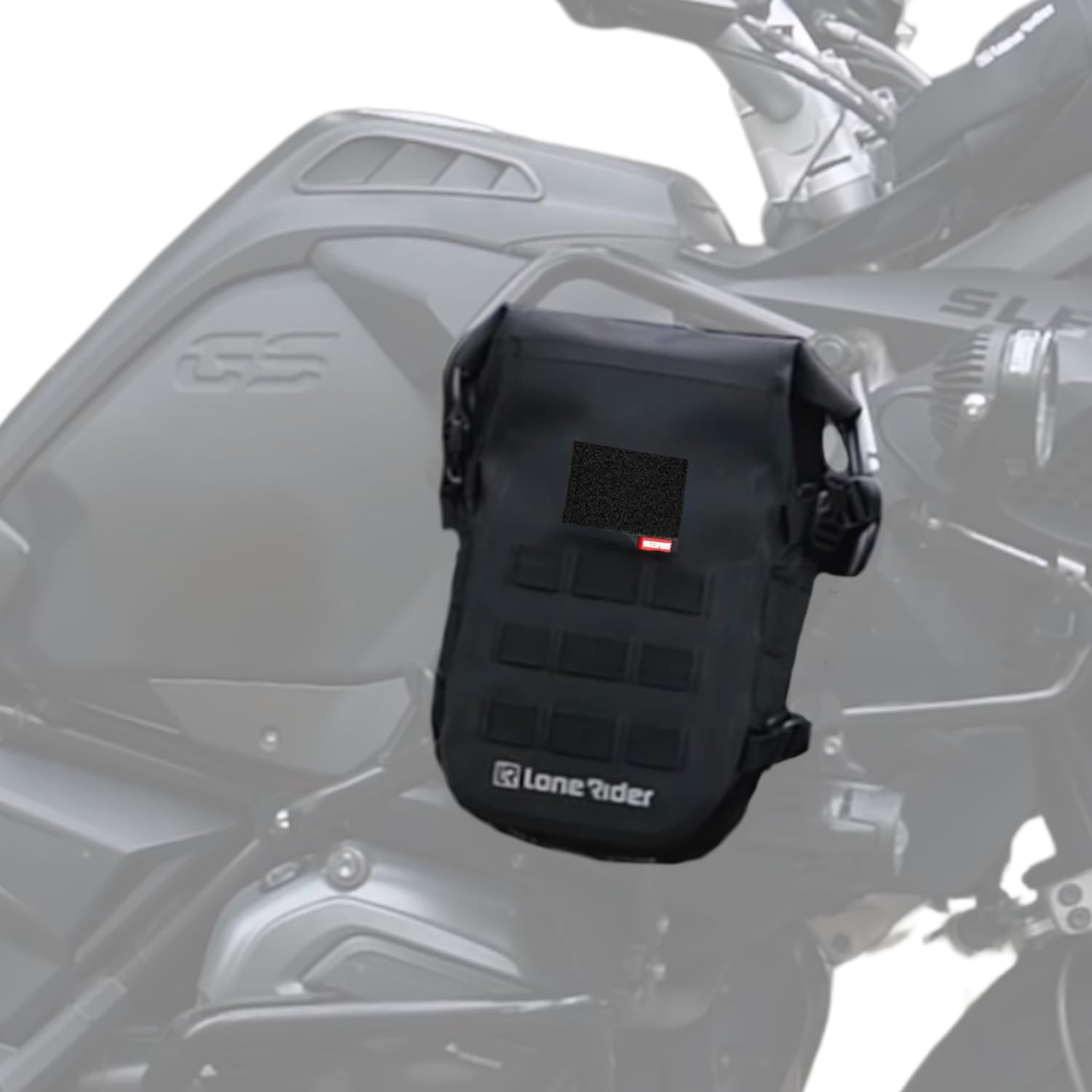 Photo 1 of Lone Rider MiniBag 6L Waterproof Motorcycle Crash Bar Bag - with Hypalon MOLLE System, Gated G-Hooks, Cam Buckles - Front Bumper Frame Side Tail Storage - Fits MotoBags, Panniers and Luggage Racks