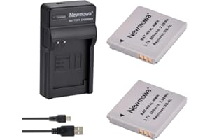 Newmowa NB-4L Replacement Battery (2-Pack) and Portable USB Charger Kit for Canon PowerShot ELPH 100 HS,300 HS,310 HS,SD30,SD40,SD200,SD300,SD400,SD600,SD750,SD780 is,SD960 is,SD1000,SD1100 is