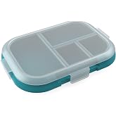 Bentgo Replacement Tray Chill Kids Lunch Box - Reusable 4-Compartment Bento Box for Easy Meal Prep; 3.3 Cup Capacity; BPA-Free; Transparent Cover; For Ages 3+ (Confetti Edition - Truly Teal)