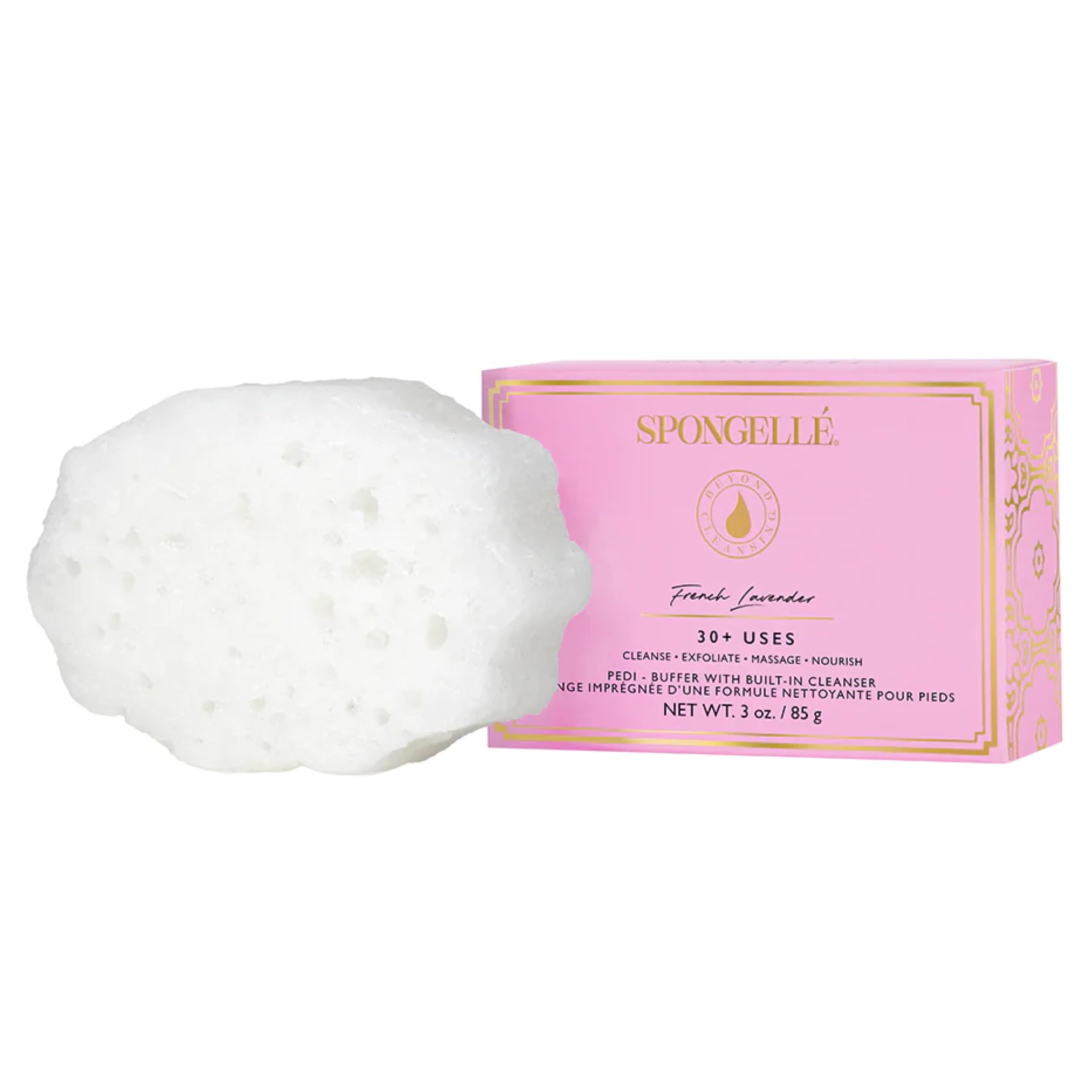 Spongellé Pedi-Buffer - Cleanse, Exfoliate & Polish Feet - French Lavender