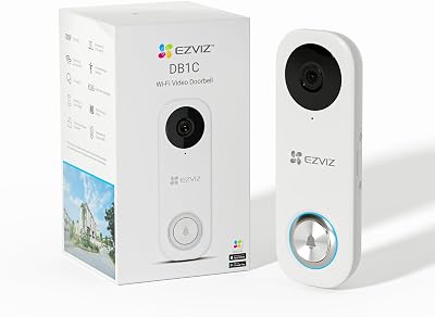 EZVIZ DB1C Wired Video Doorbell Camera 1080P 170 View Dual Band Wi-Fi 256GB SD